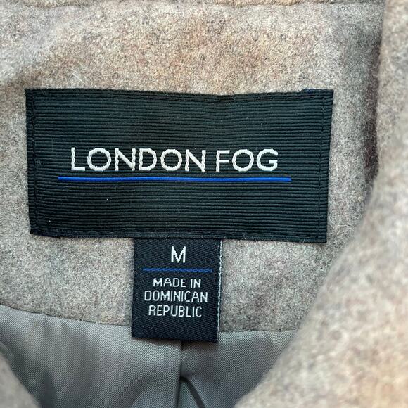 London Fog Wool Blend Peacoat Jacket Women’s Medium Brown Button Front Coat - Picture 3 of 6